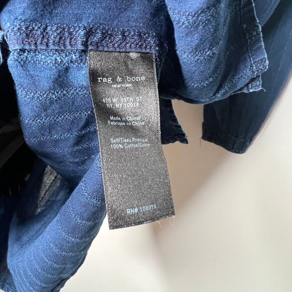 Rag & Bone Drew Off Shoulder Indigo Denim Dress Size Small - Picture 5 of 8